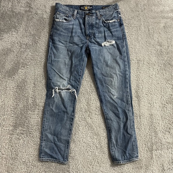 Lucky Brand Jeans Womens Size 2/26 Sienna Slim Boyfriend‎ Blue Denim Button Fly - Picture 1 of 11